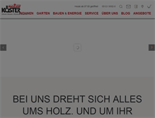 Tablet Screenshot of holzland-koester.de